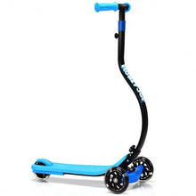 Load image into Gallery viewer, Folding Kids C Shape Anti-Collision Adjustable Kick Scooter -Blue
