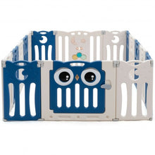 Load image into Gallery viewer, 16-Panel Baby Activity Center Play Yard with Lock Door -Blue
