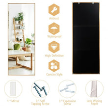 Load image into Gallery viewer, 59&#39;&#39;Full Length Mirror Large Rectangle Bedroom Mirror-Golden

