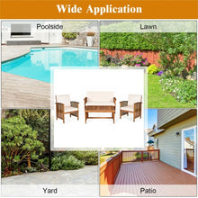 Load image into Gallery viewer, 4PCS Patio Solid Wood Furniture Set-Wood
