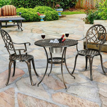 Load image into Gallery viewer, 3 pcs Outdoor Set Patio Bistro with Attached Removable Ice Bucket
