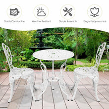Load image into Gallery viewer, 3 PCS Patio Table Chairs Furniture Bistro Set
