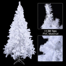 Load image into Gallery viewer, 8 ft  White Artificial PVC Christmas Tree with Stand
