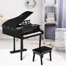 Load image into Gallery viewer, 30-key Children Grand Piano with Bench -Black

