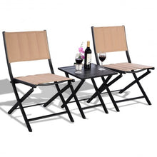 Load image into Gallery viewer, 3 pcs Folding Bistro Outdoor Table Chairs
