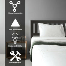 Load image into Gallery viewer, Full Size Wood Platform Bed with Headboard
