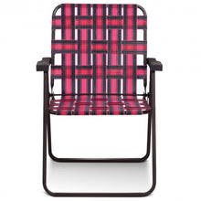 Load image into Gallery viewer, 6 pcs Folding Beach Chair Camping Lawn Webbing Chair-Red
