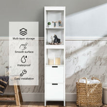 Load image into Gallery viewer, 5-Tier Multifunctional  Bathroom Floor Cabine Storage with 2 Drawers
