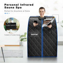 Load image into Gallery viewer, Portable Personal Far Infrared Sauna with Heating Foot Pad and Chair-Black

