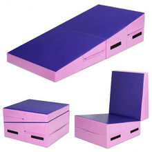 Load image into Gallery viewer, Incline Gymnastic Pad Folding Wedge Ramp Gym Fitness Exercise Sport Tumbling Mat
