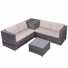Load image into Gallery viewer, 4 pcs Rattan Wicker Furniture Set with Storage Box
