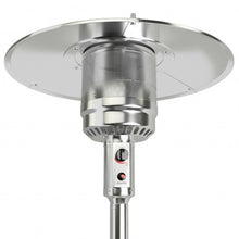 Load image into Gallery viewer, Outdoor Heater Propane Standing LP Gas Steel with Table and Wheels-Silver
