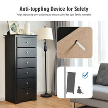 Load image into Gallery viewer, 6 Drawers Chest Dresser Clothes Storage Bedroom Furniture Cabinet-Black
