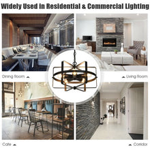 Load image into Gallery viewer, 5-Light Metal Drum Shape Industrial Pendant Light
