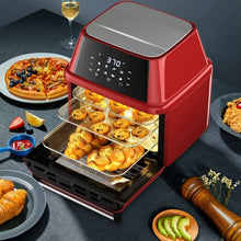Load image into Gallery viewer, 19 QT Multi-functional Air Fryer Oven 1800W Dehydrator Rotisserie-Red
