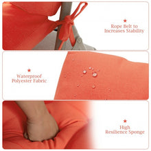 Load image into Gallery viewer, 22" x 44" Tufted Outdoor Patio Chair Seating Pad-Orange
