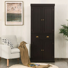 Load image into Gallery viewer, Cupboard Freestanding Kitchen Cabinet w/ Adjustable Shelves-Espresso
