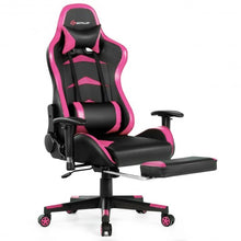 Load image into Gallery viewer, Massage Gaming Chair with Footrest-Pink

