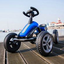 Load image into Gallery viewer, 4 Wheel Pedal Powered Ride on Racer Car for Kids-Blue
