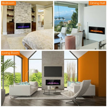 Load image into Gallery viewer, 50&quot; Electric Fireplace Recessed Ultra Thin Wall Mounted Heater
