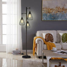 Load image into Gallery viewer, Freestanding Teardrop Lamp with 3 Hanging Lampshades for Hallway Living Room Bedroom
