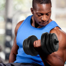 Load image into Gallery viewer, 220 lbs Adjustable Cap Weight Dumbbell Set
