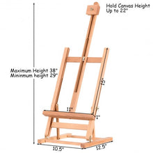 Load image into Gallery viewer, Adjustable Portable Wood Tabletop Easel H-Frame for Artist Painting Display
