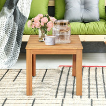 Load image into Gallery viewer, Wooden Square Patio Coffee Bistro Table-Natural

