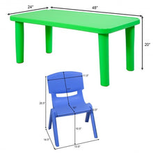 Load image into Gallery viewer, Kids Colorful Plastic Table and 4 Chairs Set
