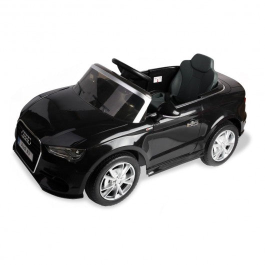 12 V Audi A3 Kids Ride on Car with RC + LED Light + Music-Black