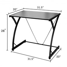 Load image into Gallery viewer, Glass Top Computer Desk Writing Study Workstation
