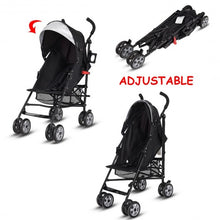 Load image into Gallery viewer, Folding Lightweight Baby Toddler Umbrella Travel Stroller-Black
