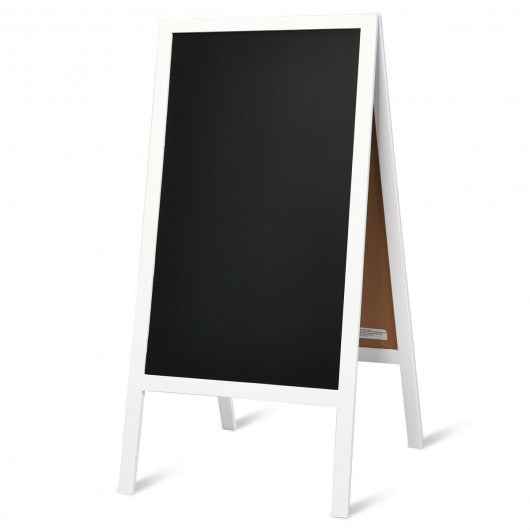 A-Frame Chalkboard Sign with Eraser & Chalk-White