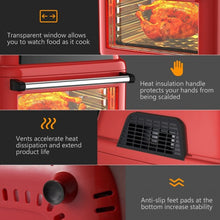 Load image into Gallery viewer, 19 QT Multi-functional Air Fryer Oven 1800W Dehydrator Rotisserie-Red
