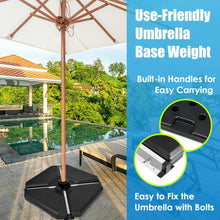 Load image into Gallery viewer, 4 Pcs 195 lbs Patio Cantilever Offset Umbrella Base Weight Sand

