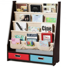 Load image into Gallery viewer, Kids Book and Toys Organizer Shelves-Coffee
