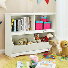 Load image into Gallery viewer, Kids Storage Unit Baby Toy Organizer Children Bookshelf Bookcase-White
