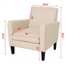 Load image into Gallery viewer, Leisure Arm Chair Accent Single Sofa-Beige
