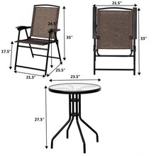 Load image into Gallery viewer, 3 pcs Bistro Patio Garden Furniture Set

