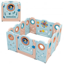 Load image into Gallery viewer, 14-Panel Foldable Baby Safety Play Yard with Lockable Gate
