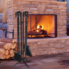 Load image into Gallery viewer, 5 Pieces Fireplace Iron Standing Tools Set
