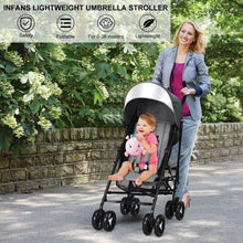 Load image into Gallery viewer, Foldable Lightweight Baby Infant Travel Umbrella Stroller-Dark Gray
