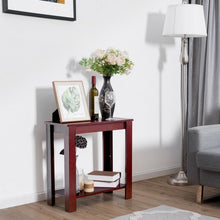 Load image into Gallery viewer, Espresso Wooden Sofa End Table Side Table
