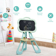 Load image into Gallery viewer, 4 in 1 Double Sided Magnetic Kids Art Easel-Green
