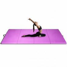 Load image into Gallery viewer, 4&#39; x 10&#39; x 2&quot; Folding Gymnastics Tumbling Gym Mat-Purple
