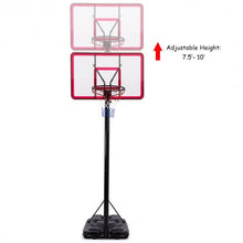 Load image into Gallery viewer, 10&#39; Height Adjustable Hoop Stand Basketball Backboard w/ Wheels
