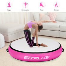 Load image into Gallery viewer, 40&quot; Inflatable Round Gymnastic Mat Tumbling Floor Mat with Electric Pump-Pink
