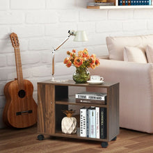 Load image into Gallery viewer, 3-tier Side Table with Wheels &amp; Large Storage Shelf

