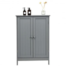 Load image into Gallery viewer, Bathroom Floor Storage Double Door Cupboard Cabinet-Gray

