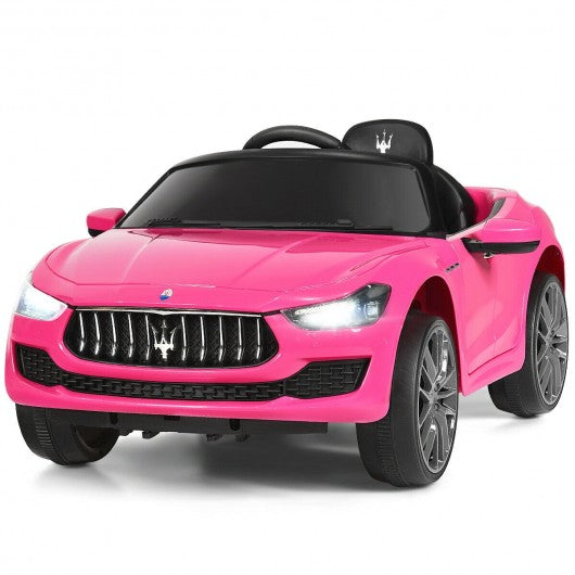 12 V Remote Control Maserati Licensed Kids Ride on Car-Pink